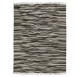 Beige and Brown, Modern Stripe, Hand-woven PEQURA Rug