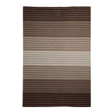 Off-White, Beige and Brown, Stripe Pattern, Contrast, Woollen PEQURA Rug.