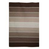 Brown Gridded Stripes Wool PEQURA Rug