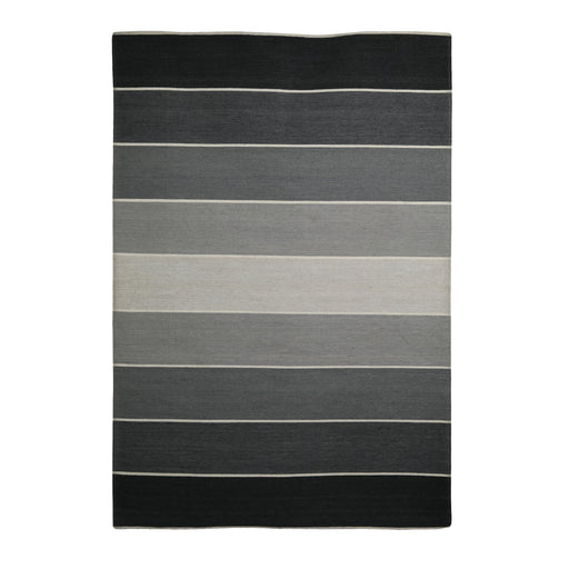Brown Gridded Stripes Wool PEQURA Rug