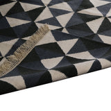 Grey and Dark Grey Contrast, Geometric Pattern PEQURA Rug