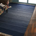 Blue, Rectangle, Stripe Pattern PEQURA Rug