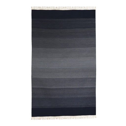 Blue, Rectangle, Stripe Pattern PEQURA Rug