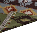 Multi Color, Transitional Geometric Pattern, Wool PEQURA Rug
