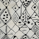 Black and white, Tufted Shaggy PEQURA Rug