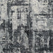 Grey, Abstract Printed, Viscose PEQURA Rug
