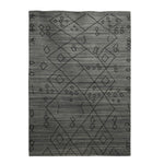 Beige and Black, Moroccan Style, Wool, Tufted PEQURA Rug