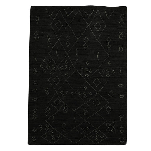 Dark Grey and Grey, Natural Texture Wool PEQURA Rug