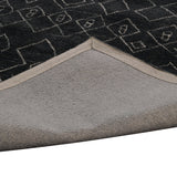 Dark Grey, Rectangle, Moroccan, Tufted Carpet