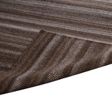 Brown, Stripe Pattern, Hand-woven PEQURA Rug