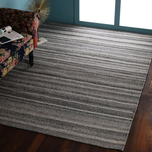 Grey and Beige Plain, Rectangle PEQURA Rug