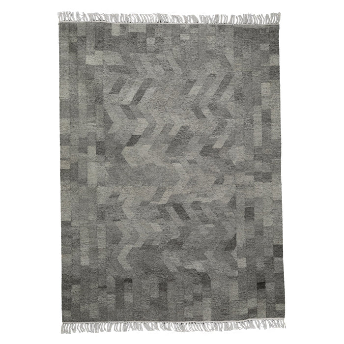 Grey, Hand-woven, Flat Weave PEQURA Rug