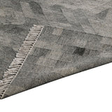Grey, Hand-woven, Flat Weave PEQURA Rug