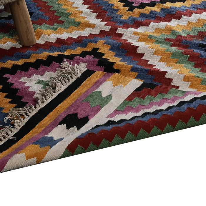 Kilim, Multi-color, Hand-woven PEQURA Carpet