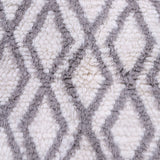 Grey and Ivory, Shags style, Geometric pattern, PEQURA Rug