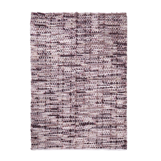 Maroon and Beige, Abstract Pattern PEQURA Rug