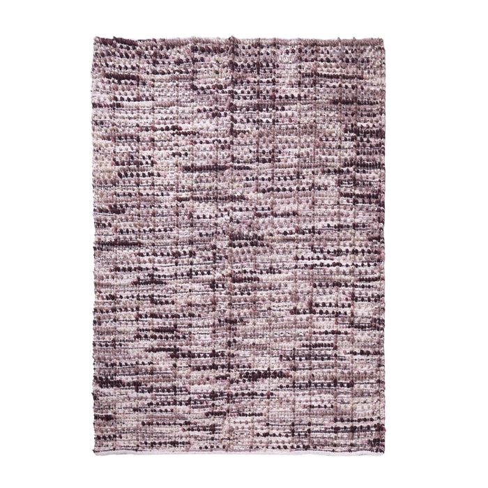 Maroon and Beige, Abstract Pattern PEQURA Rug