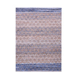 Blue and Off White, Geometric Pattern PEQURA Rug