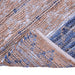 Blue and Off White, Geometric Pattern PEQURA Rug