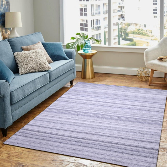 Grey, Stripe Pattern, Texture Wool PEQURA Rug