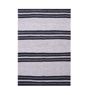 Black and Grey, Stripe Pattern PEQURA Rug