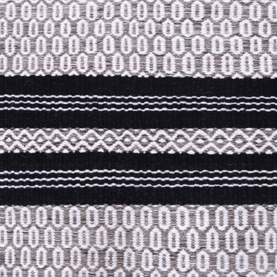 Black and Grey, Stripe Pattern PEQURA Rug