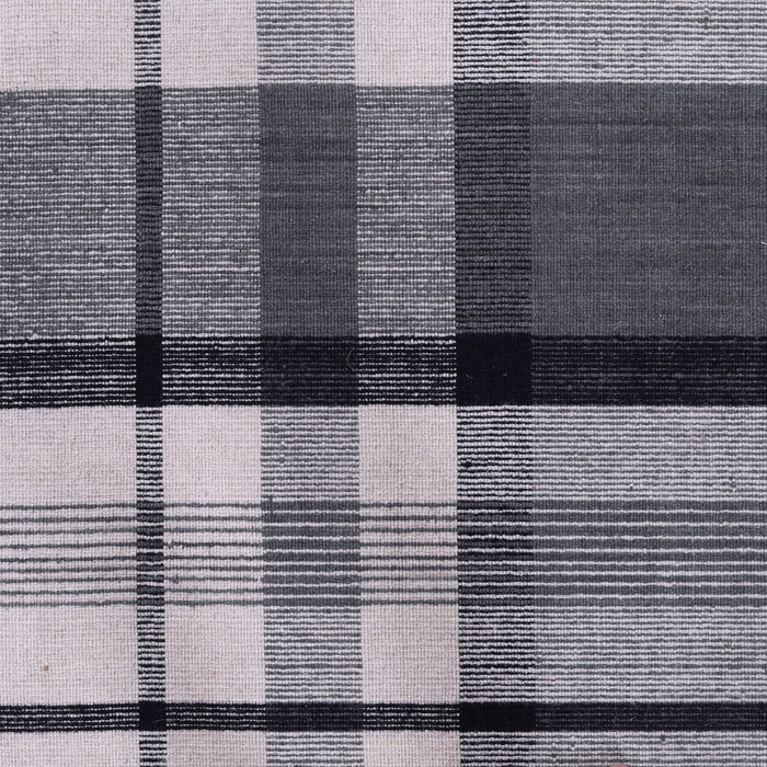 Black and Off-White, Check Pattern PEQURA Rug