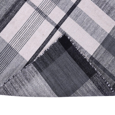 Black and Off-White, Check Pattern PEQURA Rug