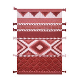 Red, white, and Peach, Hand-Tufted PEQURA Rug