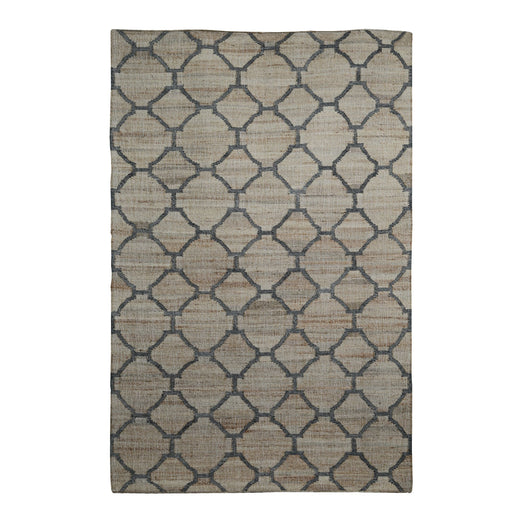 Dark Grey contrast Jute PEQURA Rug