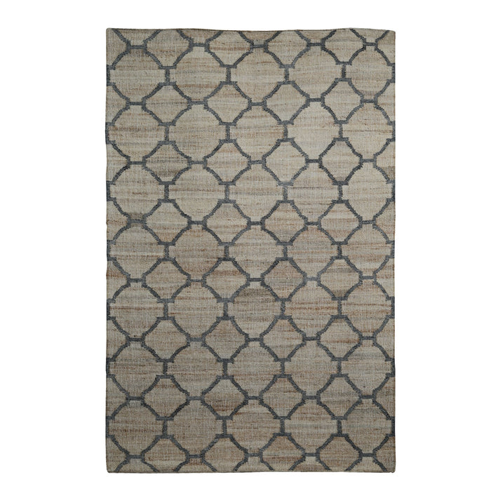 Dark Grey contrast Jute PEQURA Rug