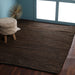 Black, Striped, Jute, Hand-woven PEQURA Rugs