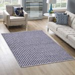 Grey and White, Stripe Pattern PEQURA