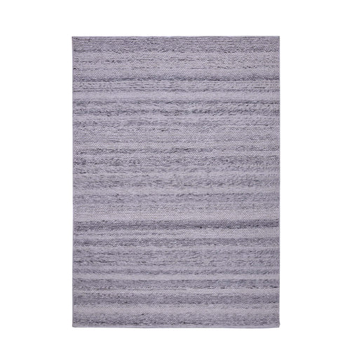 Grey, Stripe Pattern, Hand-Woven PEQURA Rug