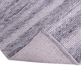 Grey, Stripe Pattern, Hand-Woven PEQURA Rug