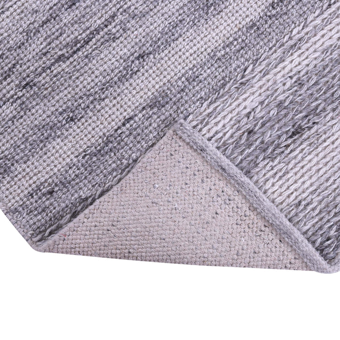 Grey, Stripe Pattern, Hand-Woven PEQURA Rug