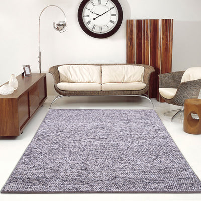 Grey, Abstract Pattern, Wool PEQURA Rug