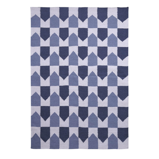 Dark Blue and Grey, Wool PEQURA Rug