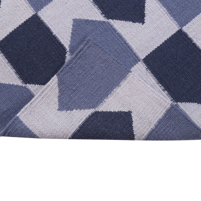 Dark Blue and Grey, Wool PEQURA Rug