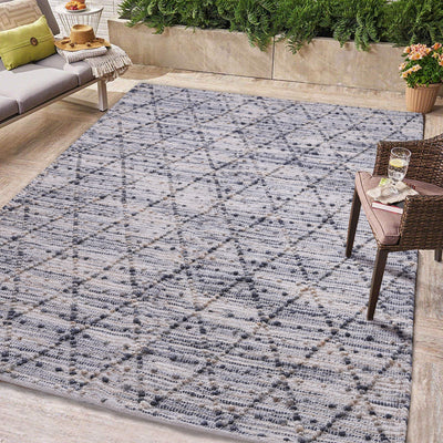 Natural Grey, Geometric, Jute PEQURA Rug