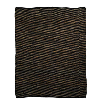Black, Striped, Jute, Hand-woven PEQURA Rugs