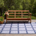 Blue and White, Check Pattern, Wool PEQURA Rug