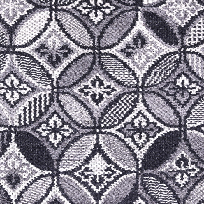 Grey and Black, Flat, Geometric, Rectangle PEQURA Rug