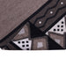 Black, Brown, and White, Geometric Pattern PEQURA Rug