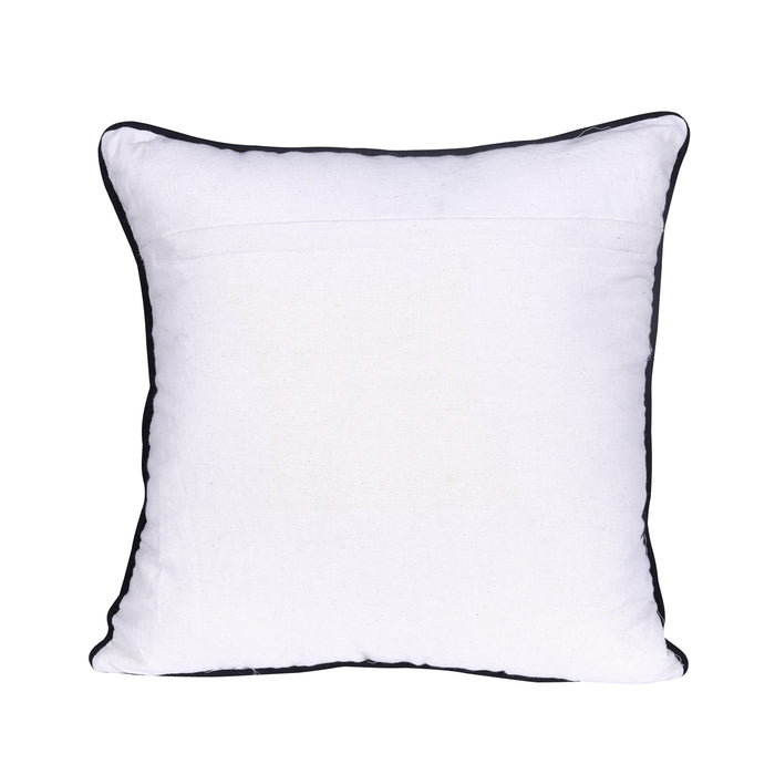 Floral Printed Cotton Green/White Cushion Cover