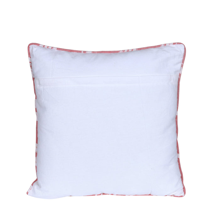 Ikat Pattern Aqua & White Cotton Cushion Cover