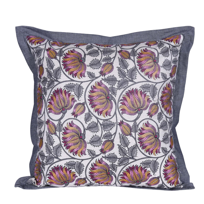 Multi-Color Floral Printed Cushion Cover
