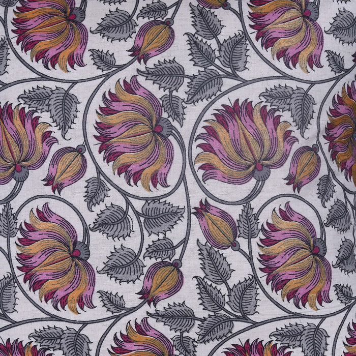 Multi-Color Floral Printed Cushion Cover
