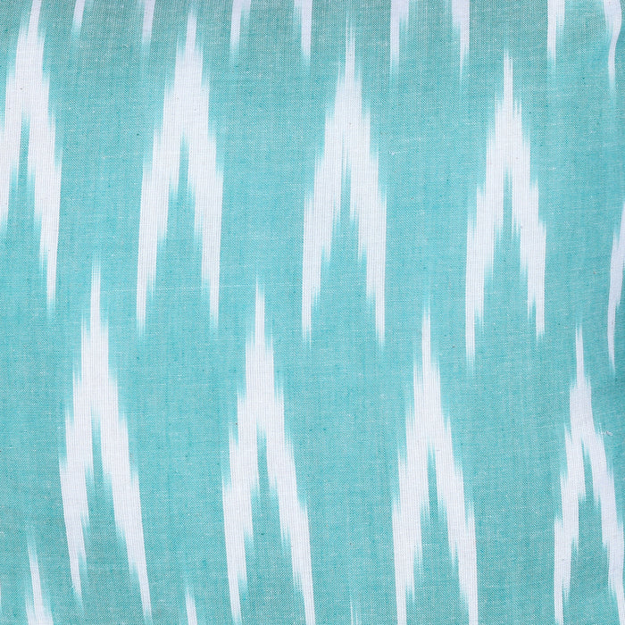 Ikat Blue/White Patterned Cotton Cushion Cover