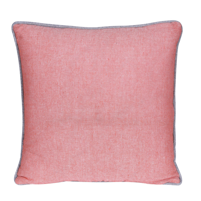 Plain Reversible Organe Cotton Cushion Cover - Set of 2 Pcs